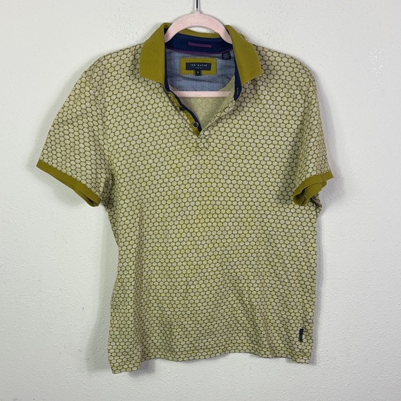 Ted Baker London Honeycomb Collared Short Sleeve Polo Shirt size 5 - Picture 1 of 8